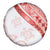 Coral Red Polynesian Tribal Turtle Floral Pattern Spare Tire Cover