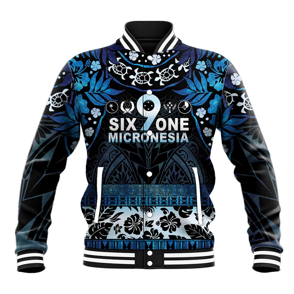 Micronesia FSM 691 Baseball Jacket Respect Culture LT05 Unisex Blue - Polynesian Pride
