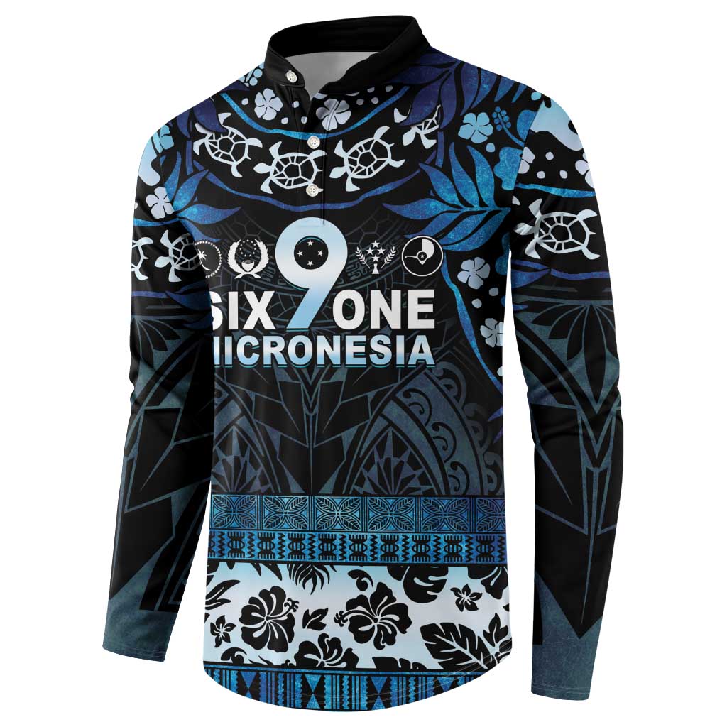 Micronesia FSM 691 Button Sweatshirt Respect Culture LT05 - Polynesian Pride