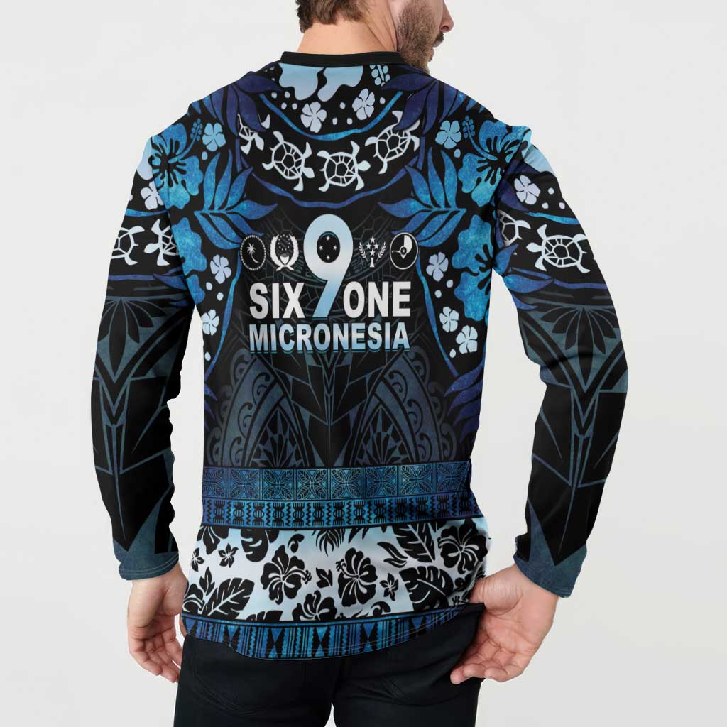 Micronesia FSM 691 Button Sweatshirt Respect Culture LT05 - Polynesian Pride