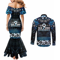 Micronesia FSM 691 Couples Matching Mermaid Dress and Long Sleeve Button Shirt Respect Culture LT05 - Polynesian Pride