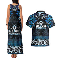 Micronesia FSM 691 Couples Matching Tank Maxi Dress and Hawaiian Shirt Respect Culture LT05 - Polynesian Pride