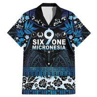 Micronesia FSM 691 Family Matching Mermaid Dress and Hawaiian Shirt Respect Culture LT05 Dad's Shirt - Short Sleeve Blue - Polynesian Pride