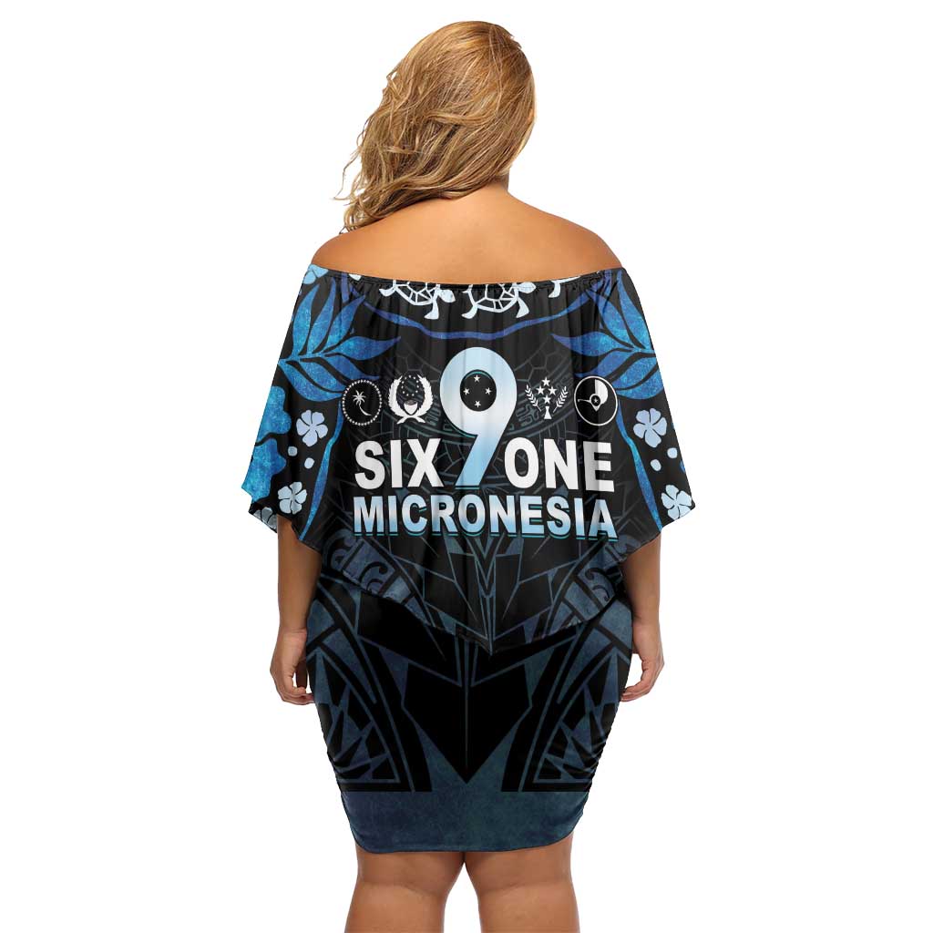 Micronesia FSM 691 Family Matching Off Shoulder Short Dress and Hawaiian Shirt Respect Culture