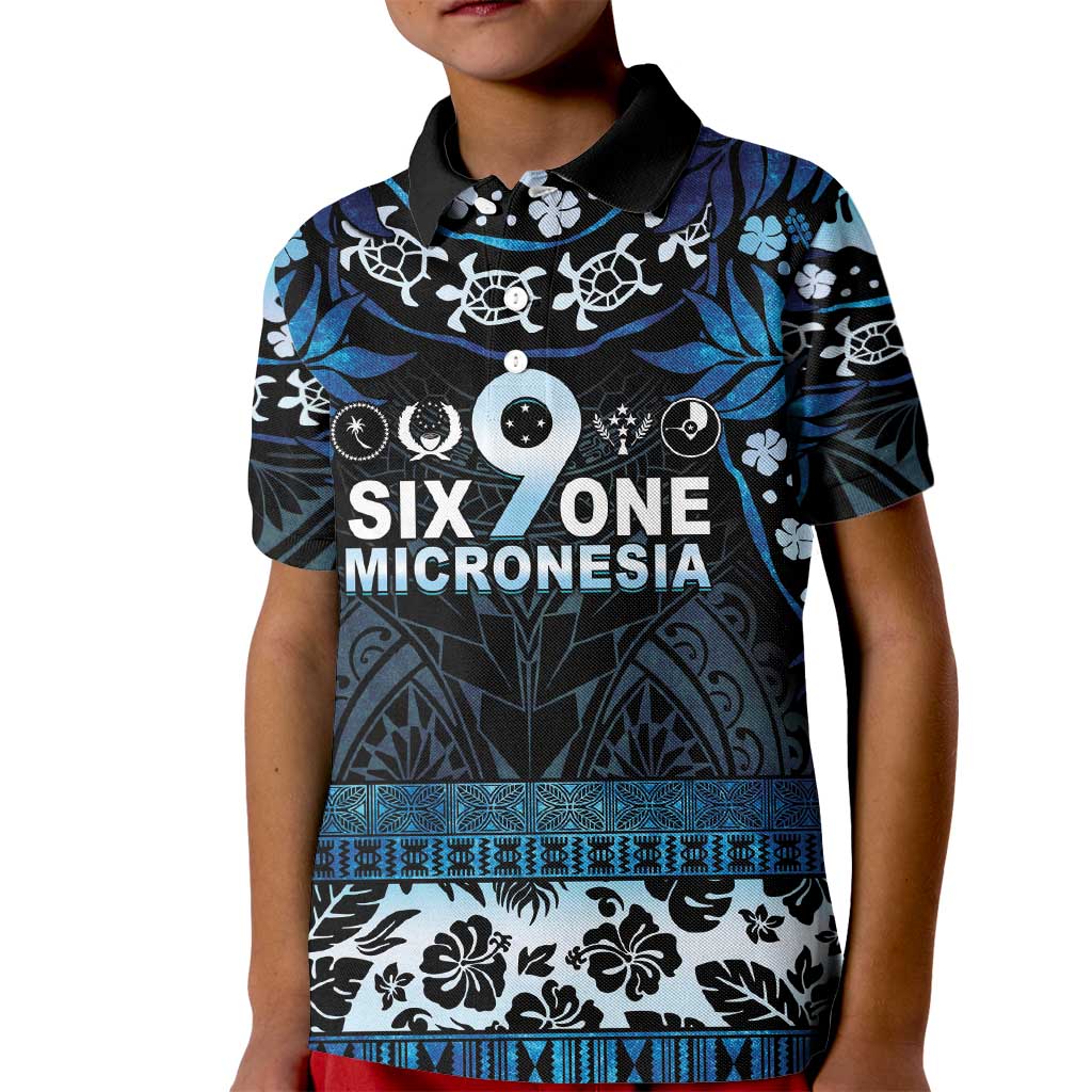 Micronesia FSM 691 Kid Polo Shirt Respect Culture LT05 Kid Blue - Polynesian Pride
