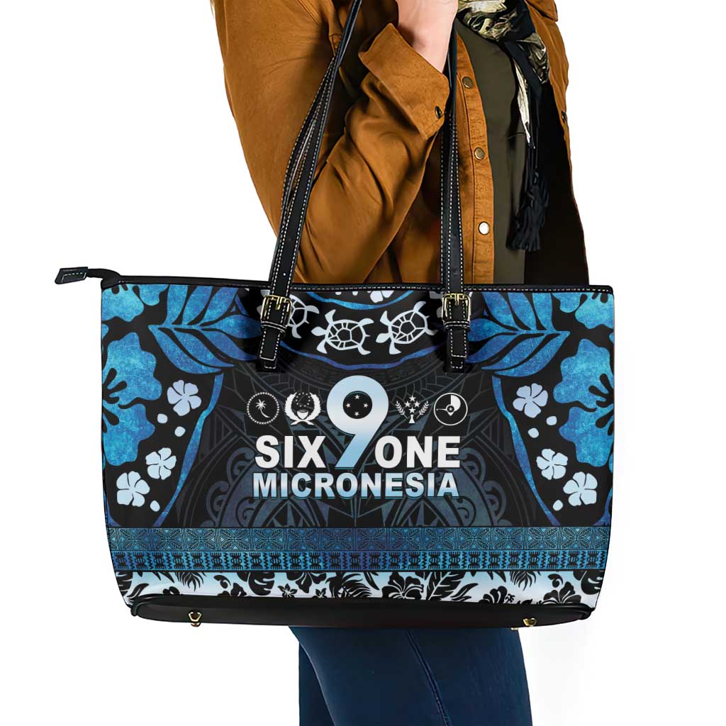 Micronesia FSM 691 Leather Tote Bag Respect Culture LT05 - Polynesian Pride