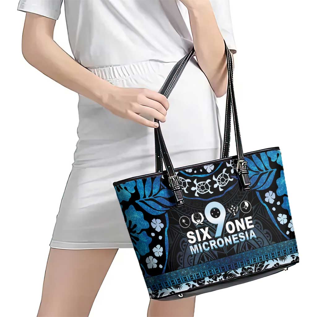 Micronesia FSM 691 Leather Tote Bag Respect Culture LT05 - Polynesian Pride