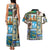 FSM Micronesia Culture Couples Matching Tank Maxi Dress and Hawaiian Shirt