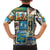 FSM Micronesia Culture Family Matching Off Shoulder Short Dress and Hawaiian Shirt