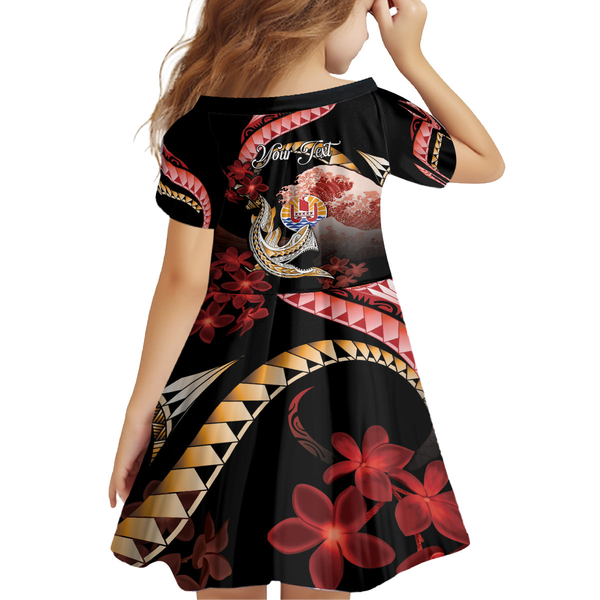 Personalised French Polynesia Victory Day Family Matching Off Shoulder Short Dress and Hawaiian Shirt Polynesian Pattern Plumeria LT05 - Polynesian Pride