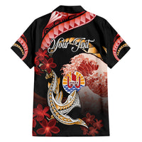Personalised French Polynesia Victory Day Family Matching Puletasi and Hawaiian Shirt Polynesian Pattern Plumeria LT05 - Polynesian Pride