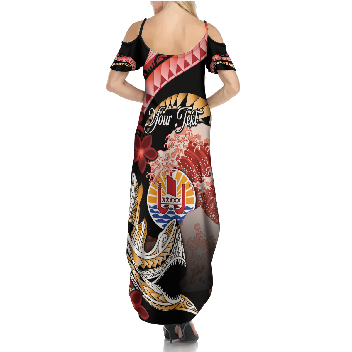 Personalised French Polynesia Victory Day Family Matching Summer Maxi Dress and Hawaiian Shirt Polynesian Pattern Plumeria LT05 - Polynesian Pride