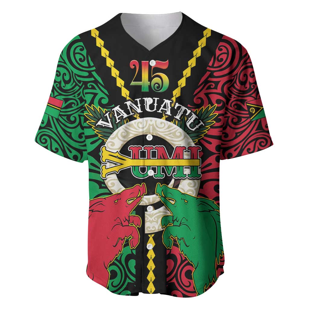 Vanuatu 45th Independence Day Baseball Jersey Long God Yumi Stanap Wild Boar LT05