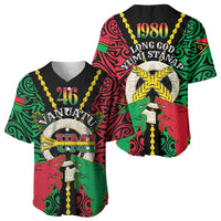 Vanuatu 46th Independence Day Baseball Jersey Long God Yumi Stanap Wild Boar LT05 - Polynesian Pride