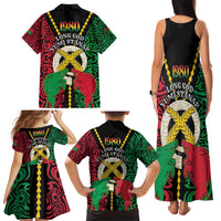 Vanuatu 45th Independence Day Family Matching Tank Maxi Dress and Hawaiian Shirt Long God Yumi Stanap Wild Boar LT05 - Polynesian Pride