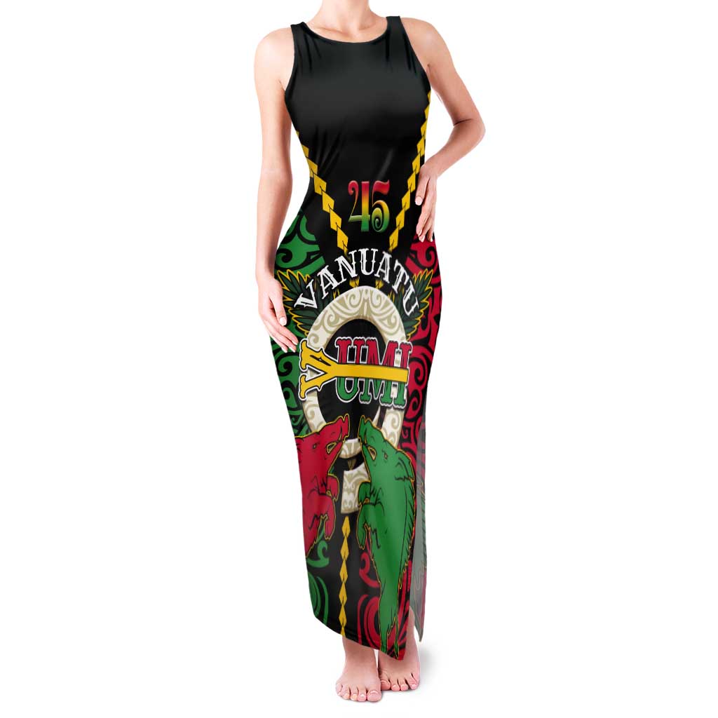 Vanuatu 45th Independence Day Tank Maxi Dress Long God Yumi Stanap Wild Boar LT05