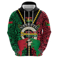 Vanuatu 45th Independence Day Zip Hoodie Long God Yumi Stanap Wild Boar LT05