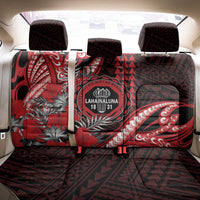 Hawaii Lahainaluna High School Back Car Seat Cover Tribal Tattoo With Hibiscus Flowers LT05 - Polynesian Pride