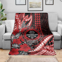 Hawaii Lahainaluna High School Blanket Tribal Tattoo With Hibiscus Flowers LT05 - Polynesian Pride