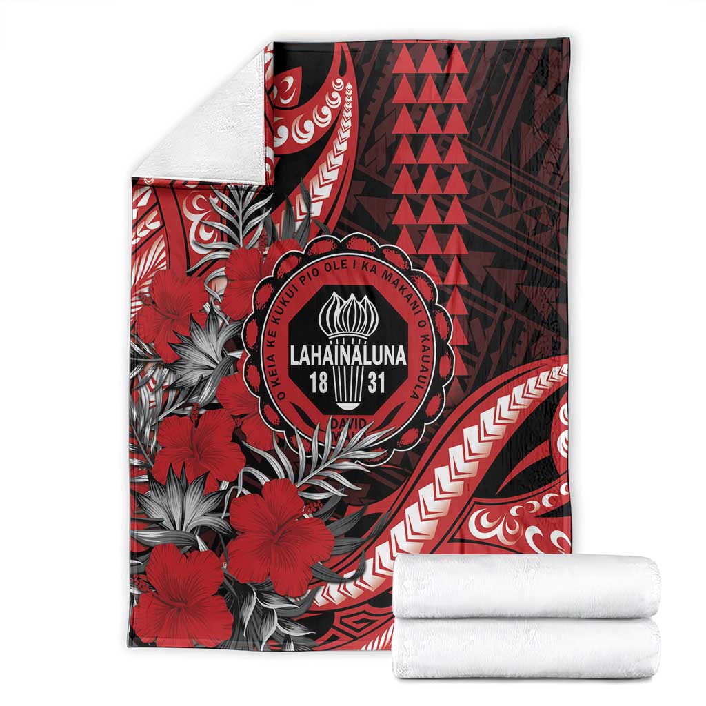 Hawaii Lahainaluna High School Blanket Tribal Tattoo With Hibiscus Flowers LT05 - Polynesian Pride