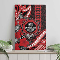 Hawaii Lahainaluna High School Canvas Wall Art Tribal Tattoo With Hibiscus Flowers LT05 - Polynesian Pride