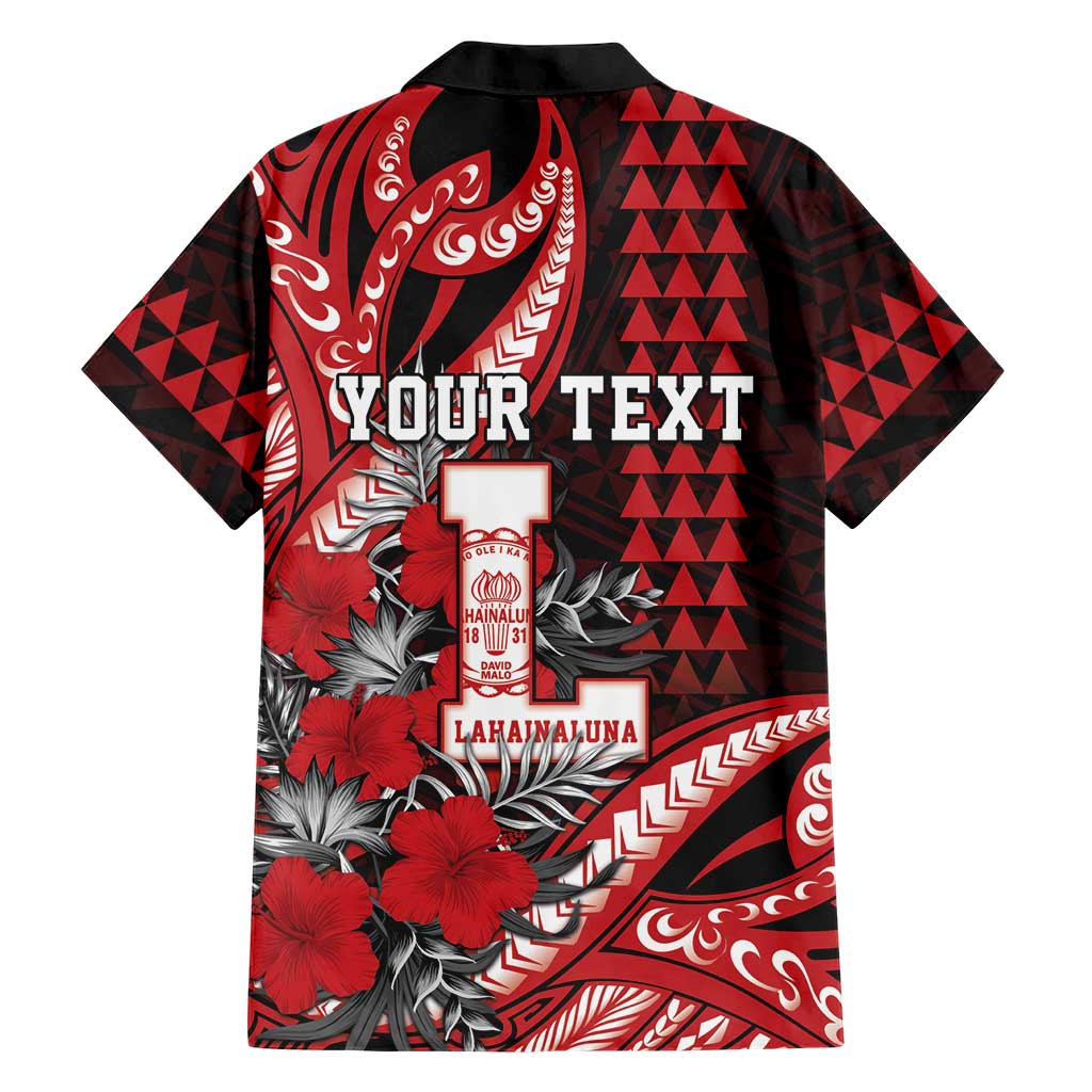 Personalized Hawaii Lahainaluna High School Family Matching Mermaid Dress and Hawaiian Shirt Tribal Tattoo With Hibiscus Flowers LT05 - Polynesian Pride