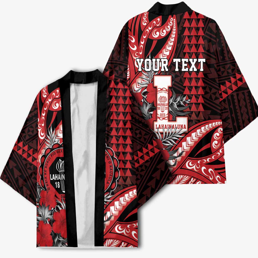 Personalized Hawaii Lahainaluna High School Kimono Tribal Tattoo With Hibiscus Flowers LT05 - Polynesian Pride