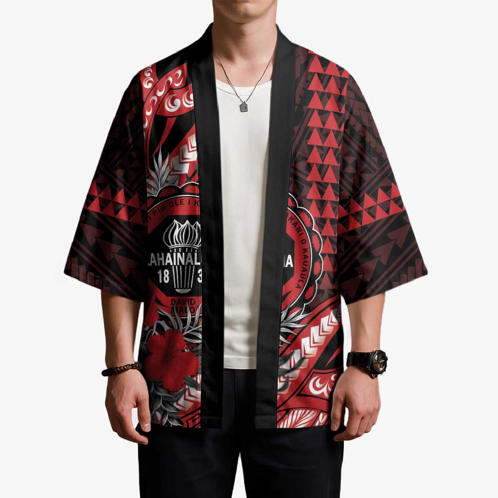 Personalized Hawaii Lahainaluna High School Kimono Tribal Tattoo With Hibiscus Flowers LT05 - Polynesian Pride