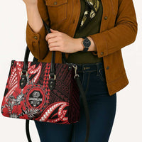 Hawaii Lahainaluna High School Leather Bag Tribal Tattoo With Hibiscus Flowers LT05 - Polynesian Pride