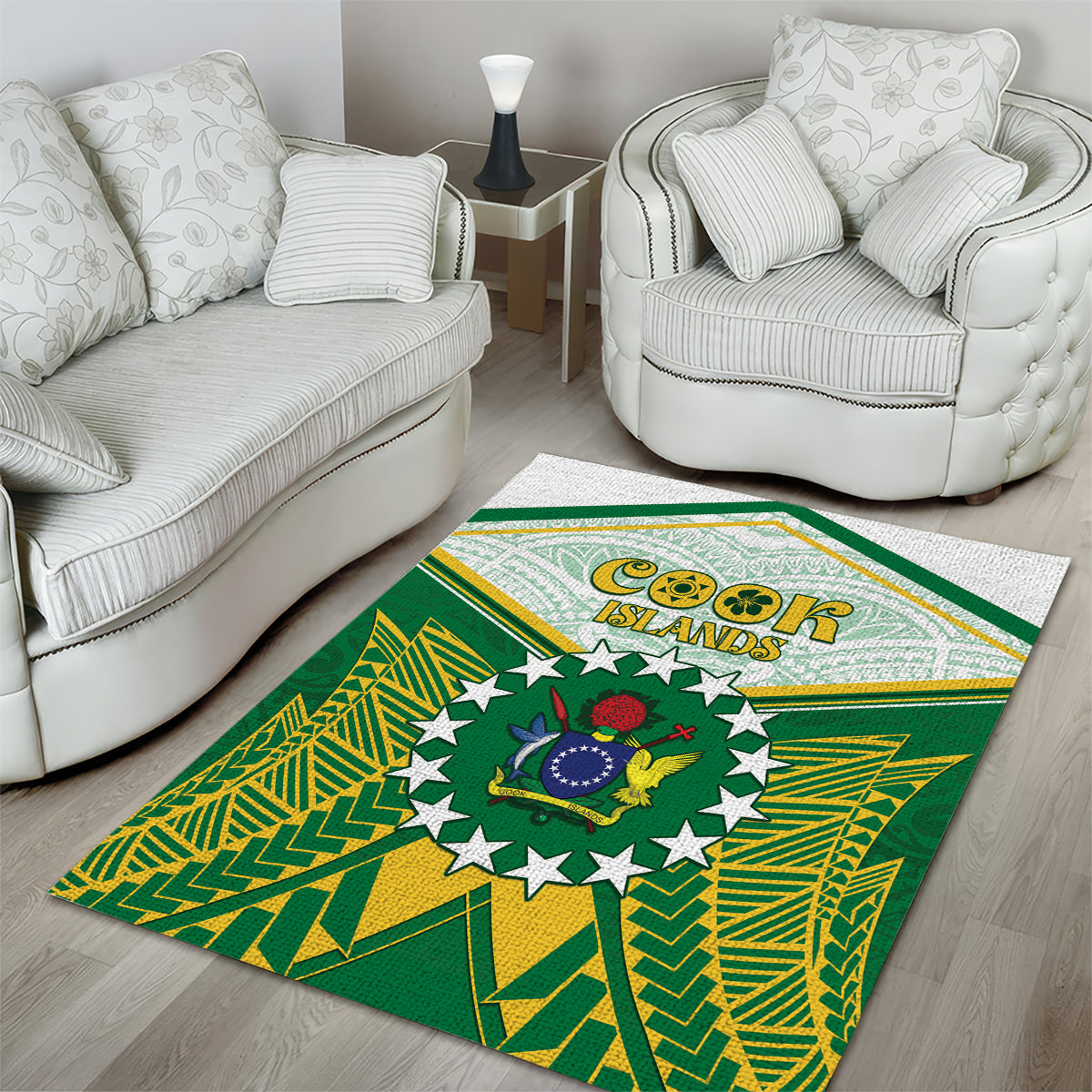 Cook Islands Ra o te Ui Ariki Area Rug Polynesian Pattern LT05 - Polynesian Pride