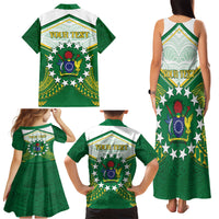 Personalised Cook Islands Ra o te Ui Ariki Family Matching Tank Maxi Dress and Hawaiian Shirt Polynesian Pattern LT05 - Polynesian Pride