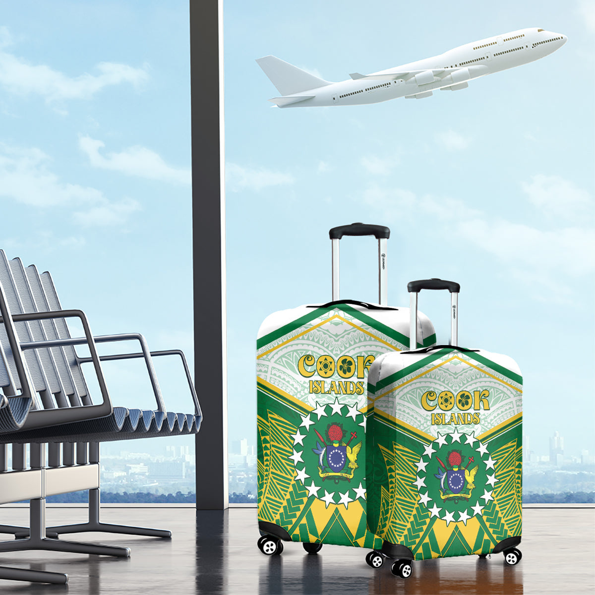 Cook Islands Ra o te Ui Ariki Luggage Cover Polynesian Pattern