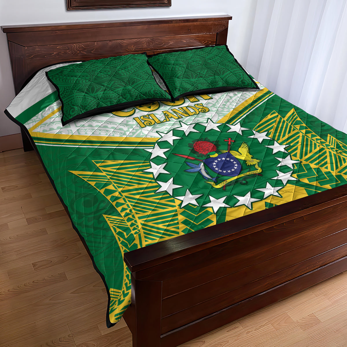 Cook Islands Ra o te Ui Ariki Quilt Bed Set Polynesian Pattern