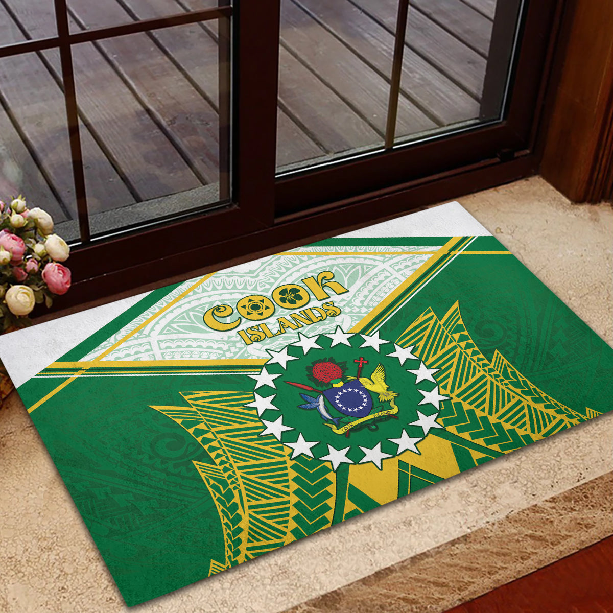 Cook Islands Ra o te Ui Ariki Rubber Doormat Polynesian Pattern LT05 - Polynesian Pride