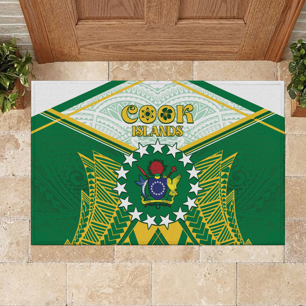 Cook Islands Ra o te Ui Ariki Rubber Doormat Polynesian Pattern LT05 - Polynesian Pride