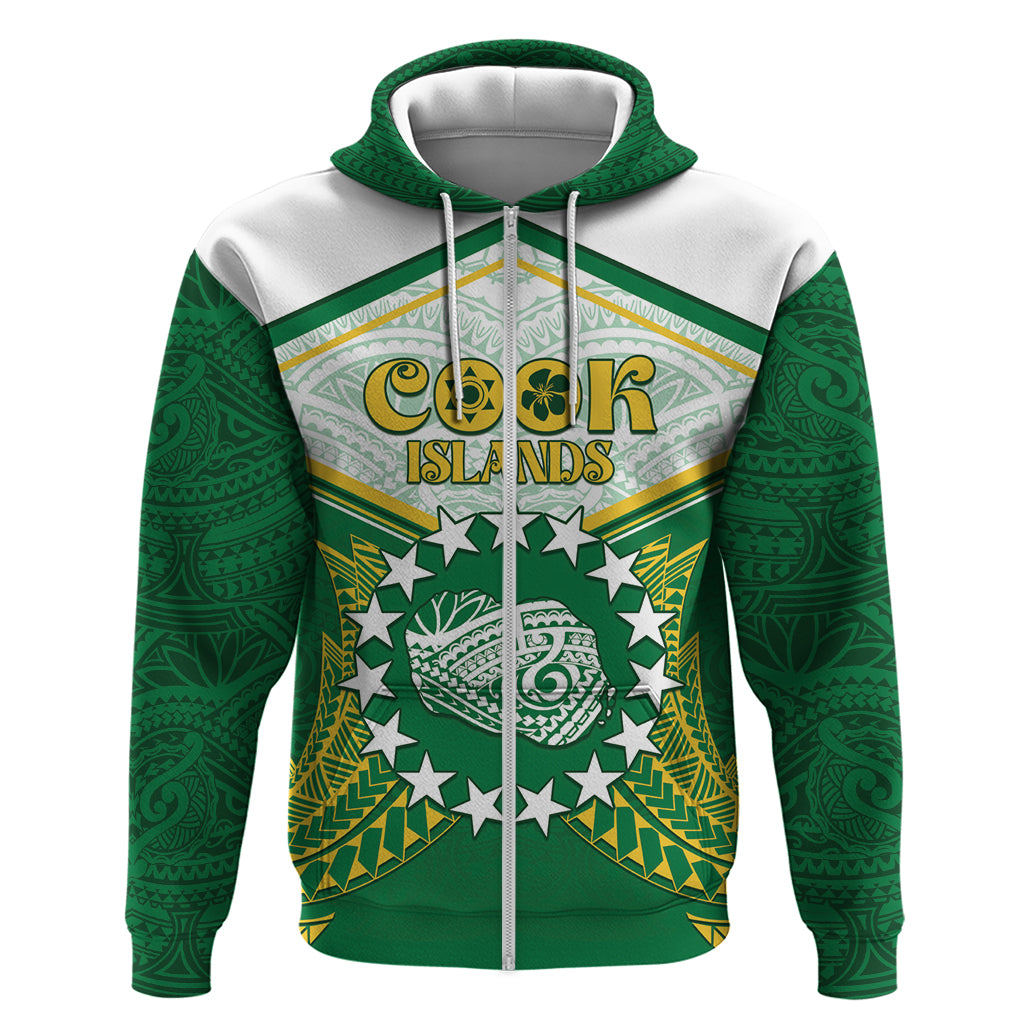 Personalised Cook Islands Ra o te Ui Ariki Zip Hoodie Polynesian Pattern