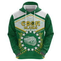 Personalised Cook Islands Ra o te Ui Ariki Zip Hoodie Polynesian Pattern