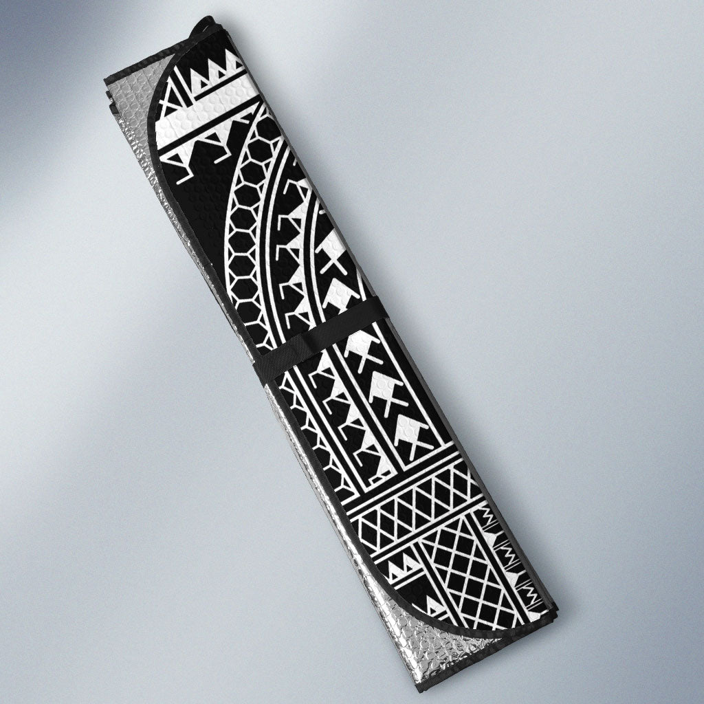 Black Philippines Sun Star Auto Sun Shade Igorot Tribal Inspiration LT05 - Polynesian Pride