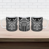 Black Philippines Sun Star Ceramic Mug Igorot Tribal Inspiration