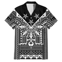Black Philippines Sun Star Family Matching Long Sleeve Bodycon Dress and Hawaiian Shirt Igorot Tribal Inspiration LT05 Dad's Shirt - Short Sleeve Black - Polynesian Pride