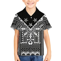 Black Philippines Sun Star Family Matching Short Sleeve Bodycon Dress and Hawaiian Shirt Igorot Tribal Inspiration LT05 Son's Shirt Black - Polynesian Pride
