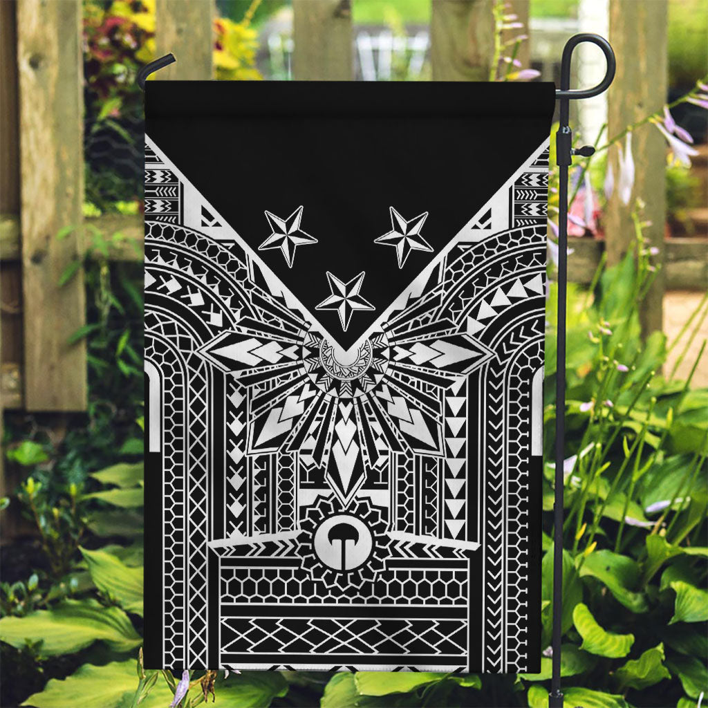 Black Philippines Sun Star Garden Flag Igorot Tribal Inspiration LT05 Garden Flag Black - Polynesian Pride