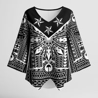Black Philippines Sun Star Kimono Sleeve Blouse Igorot Tribal Inspiration