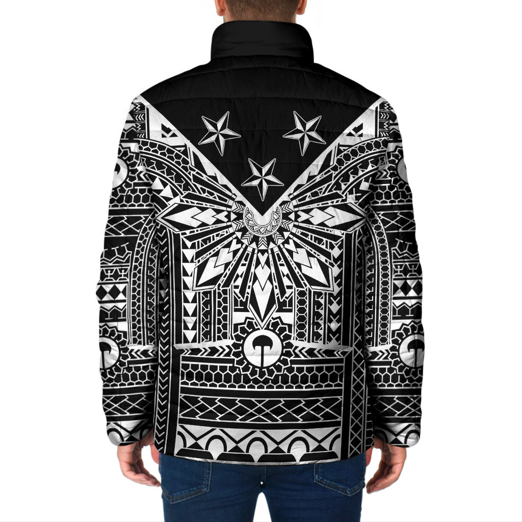 Black Philippines Sun Star Padded Jacket Igorot Tribal Inspiration