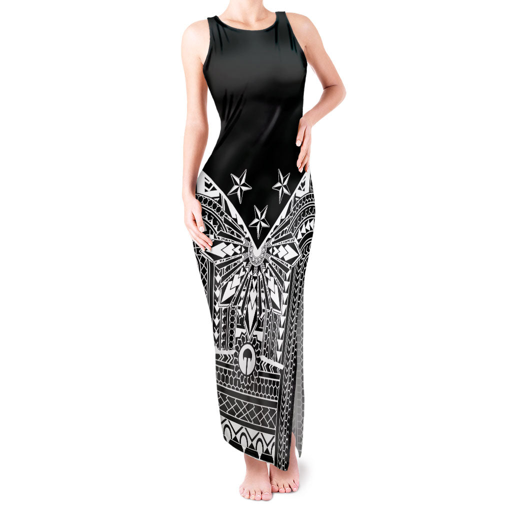 Black Philippines Sun Star Tank Maxi Dress Igorot Tribal Inspiration LT05 Women Black - Polynesian Pride