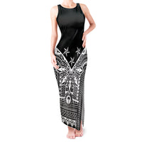 Black Philippines Sun Star Tank Maxi Dress Igorot Tribal Inspiration LT05 Women Black - Polynesian Pride