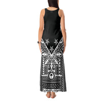 Black Philippines Sun Star Tank Maxi Dress Igorot Tribal Inspiration LT05 - Polynesian Pride