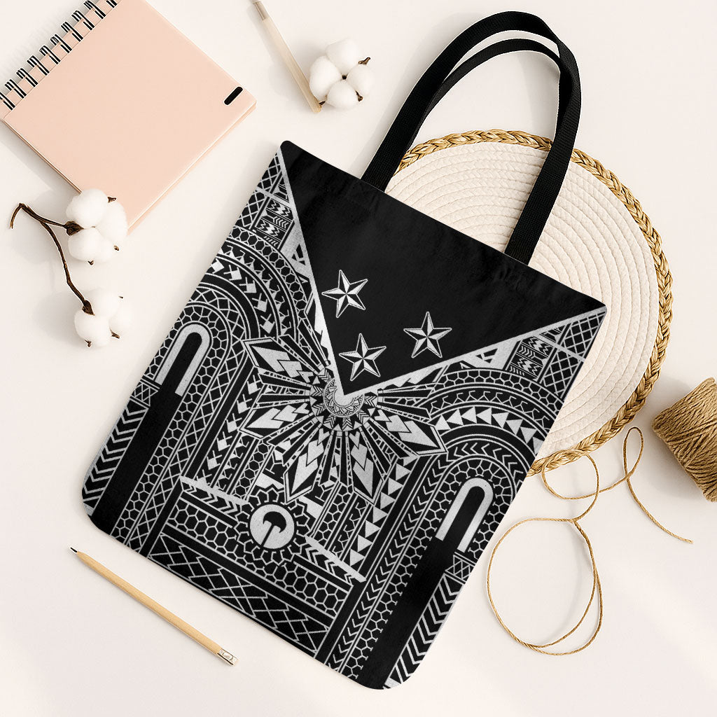 Black Philippines Sun Star Tote Bag Igorot Tribal Inspiration LT05 Black Strap One Size Black - Polynesian Pride