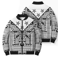 White Philippines Sun Star Bomber Puffer Jacket Igorot Tribal Inspiration