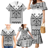 White Philippines Sun Star Family Matching Mermaid Dress and Hawaiian Shirt Igorot Tribal Inspiration LT05 - Polynesian Pride
